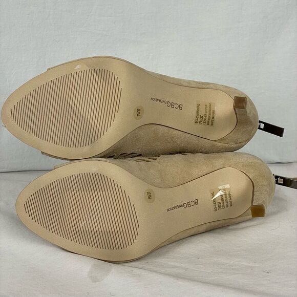 BCBGENERATION NIB Tan Suede Lace Up Heels - Women’s 7M - Picture 8 of 10